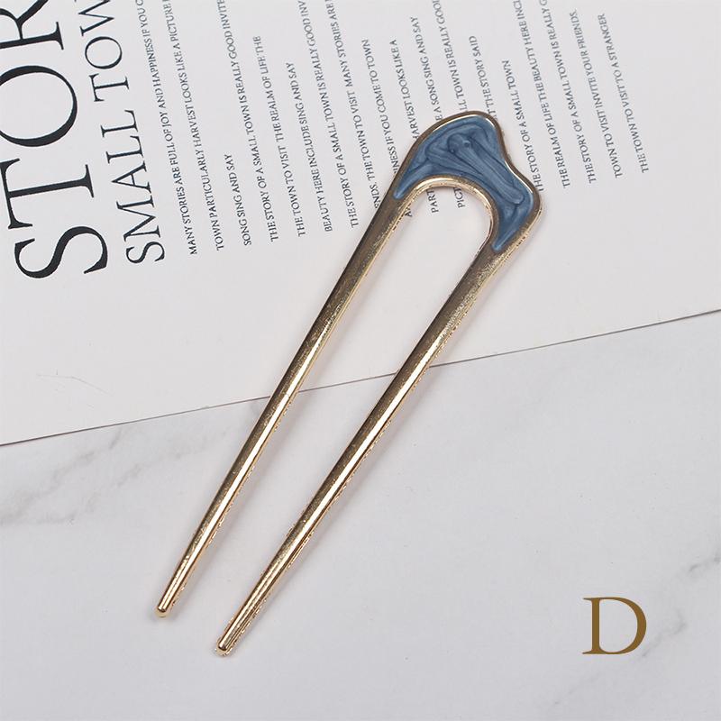 Женские фрикадельки для волос, металлические U-образные аксессуары для волос, головной убор, палочки для волос, элегантный темперамент