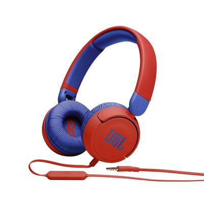 Детские наушники JBL JR310 с функцией регулировки громкости/В комплекте наклейки для кастомизации/Микрофон с пультом управления Красный/Синий Модель 2021 JBLJR310RED