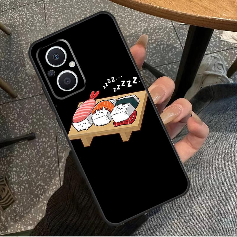 Kawaii Sushi Crowd Case For OPPO Reno 7 8 10 Pro 8T 2Z 4Z 5Z 6 Lite OPPO Find X6 Pro X2 X5 Lite X3 Neo Cover