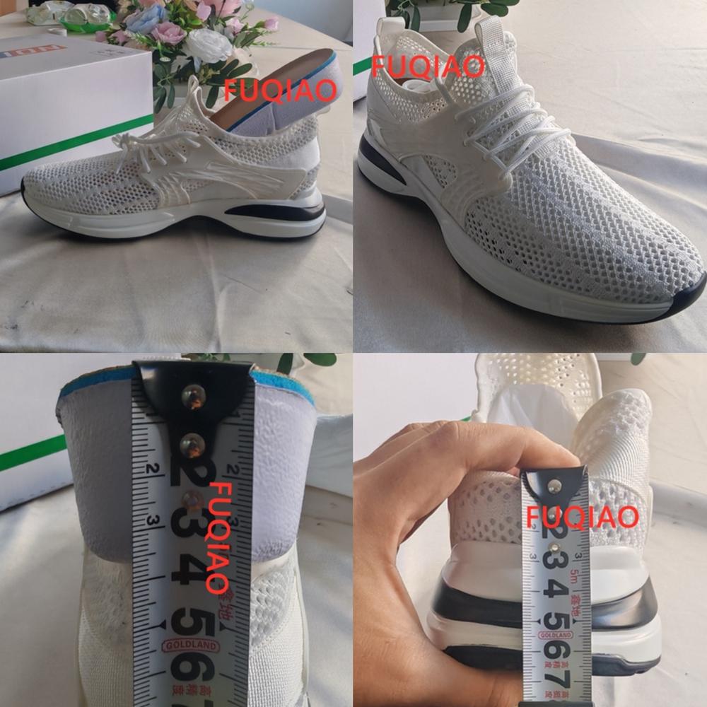 Men Summer Sneakers Breathable Elevator Height Increase Shoes for Height Increasing Shoes Mesh Insole 6cm