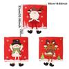 3D Doll Design Christmas Chair Cover Cloth Snowman Chair Cover Santa Chair Cover  Holiday Festival