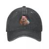 Винтажная Капибара Подарок Бейсболка Унисекс Потертая Джинсовая Кепка-Snapback Забавные Животные Шляпы для Активного Отдыха Кепка