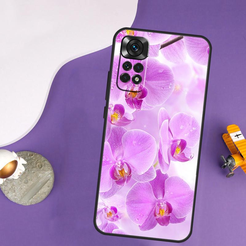 Цветной чехол с орхидеями для Xiaomi Redmi Note 14 13 Pro 12 9 10 11 Pro 10S 11S 12S Redmi 14C 13C 10C 12C