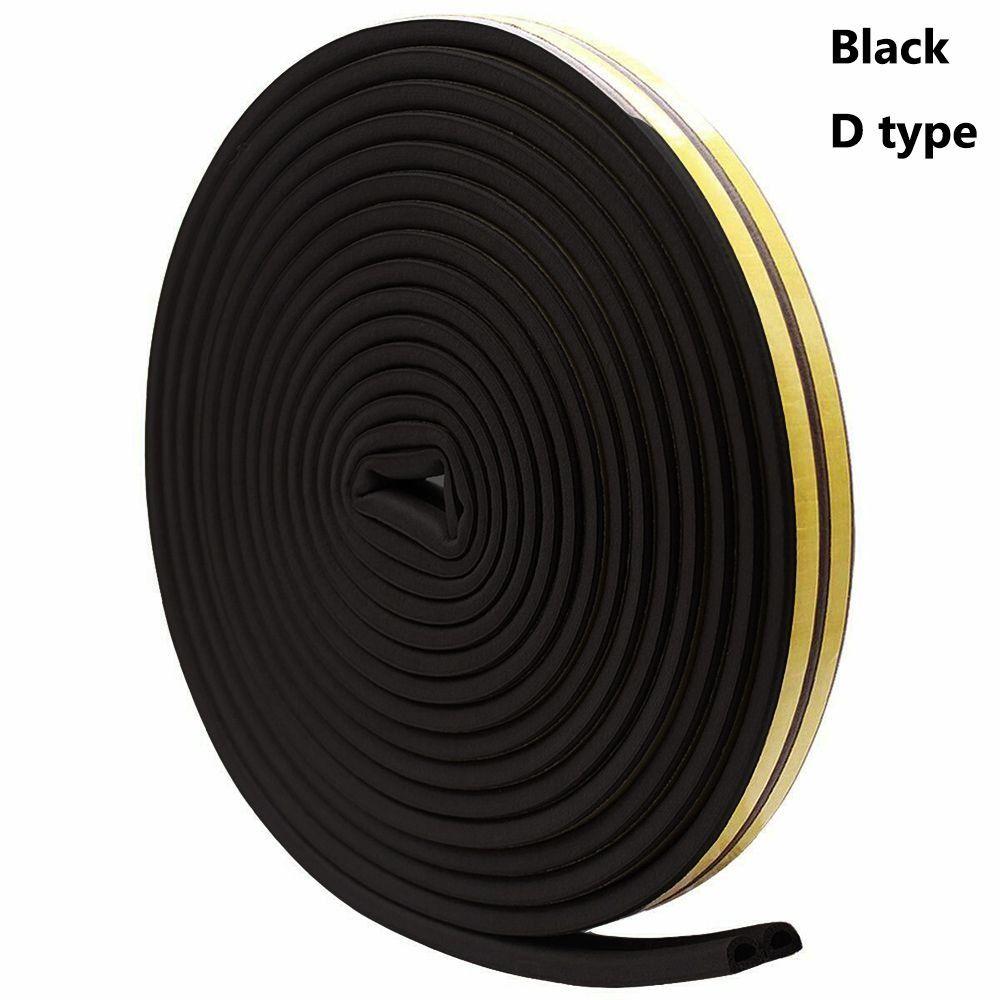 5/10m Home Noise Insulation Rubber Weather Strips Seal Strip Window Door Foam Draught Excluder