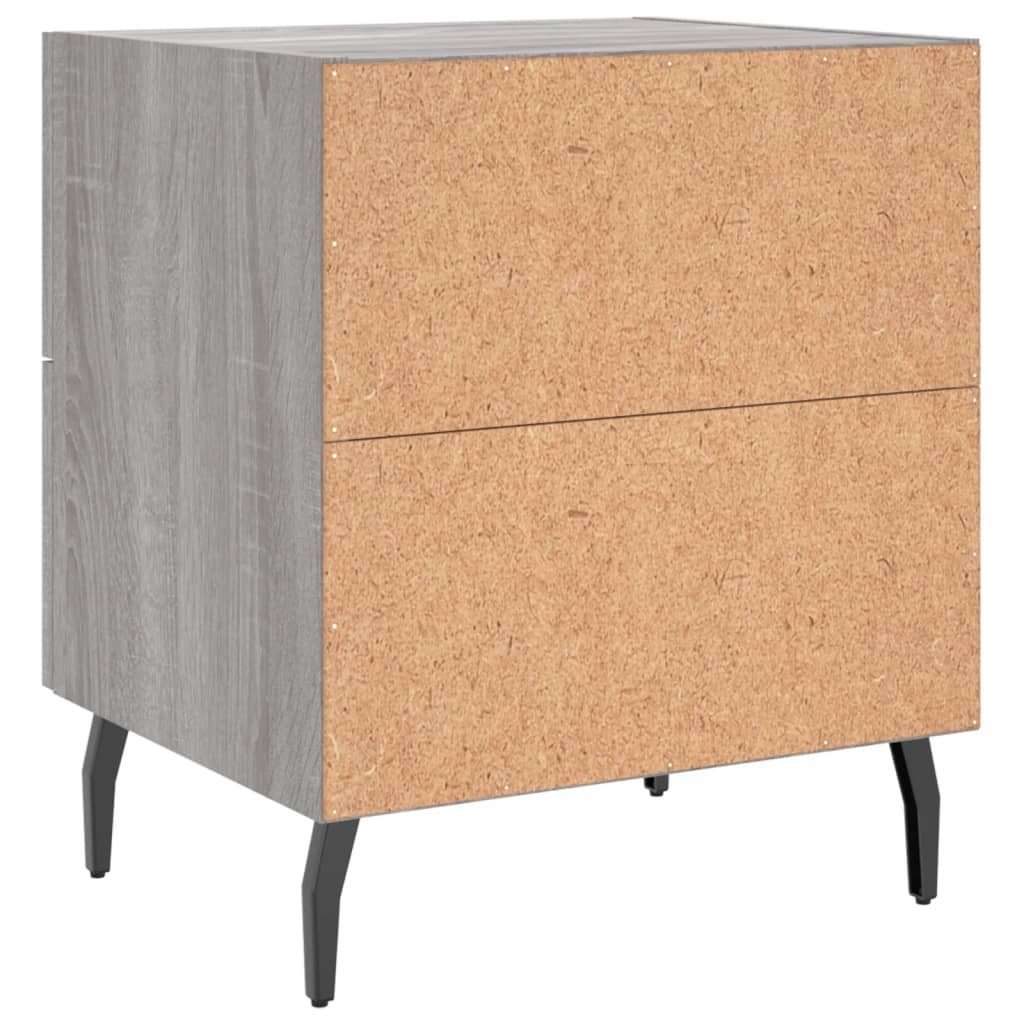 vidaXL Nachttisch Grau Sonoma 40x35x47,5 cm Holzwerkstoff