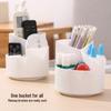 Портативный вращающийся держатель для кистей для макияжа: Вместительное хранилище для помады, карандаша для бровей, кисточек для теней и канцелярских принадлежностей.