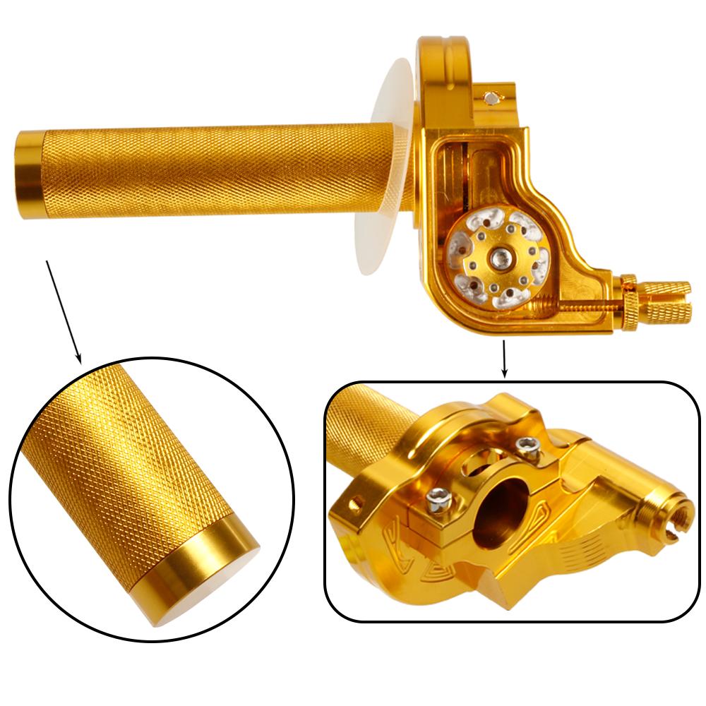 22mm 7/8" Accelerator Throttle Twist Grips with Throttle Cable CNC Aluminum For 50cc-250cc Dirt Bike CRF KLX SSR TTR Quad
