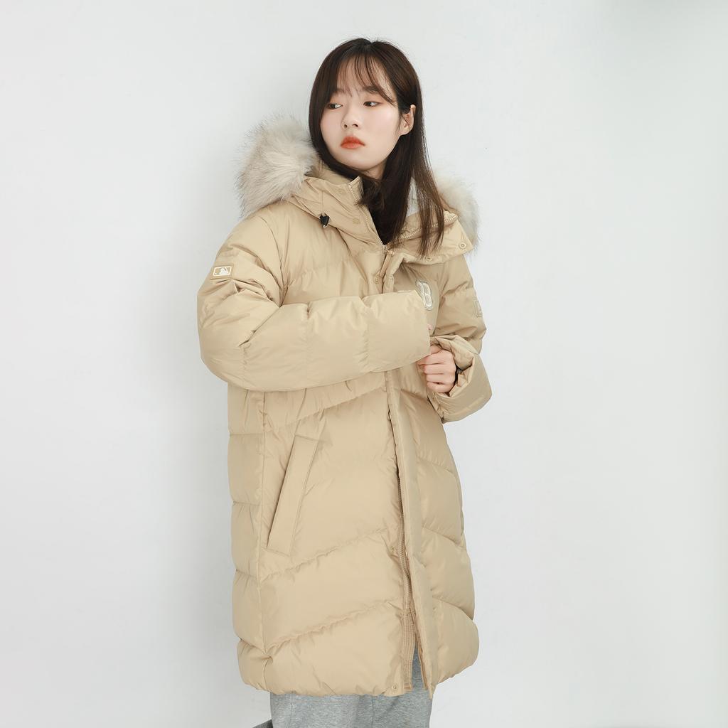 Новый пуховик MLB Унисекс Песочно-коричневый 3ADJEC616-43SAS