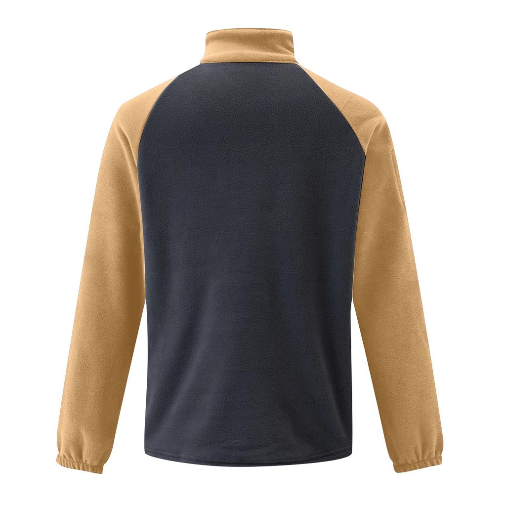 Men's Stand Collar Half Zipper Long Sleeve Arm Zipper Sweatshirt Pullover For Menswear