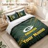Custom Name Bedding Set 3 PiecesGreen Bay Packers Print Duvet Cover + 2 Pillowcases Soft Bed Decor