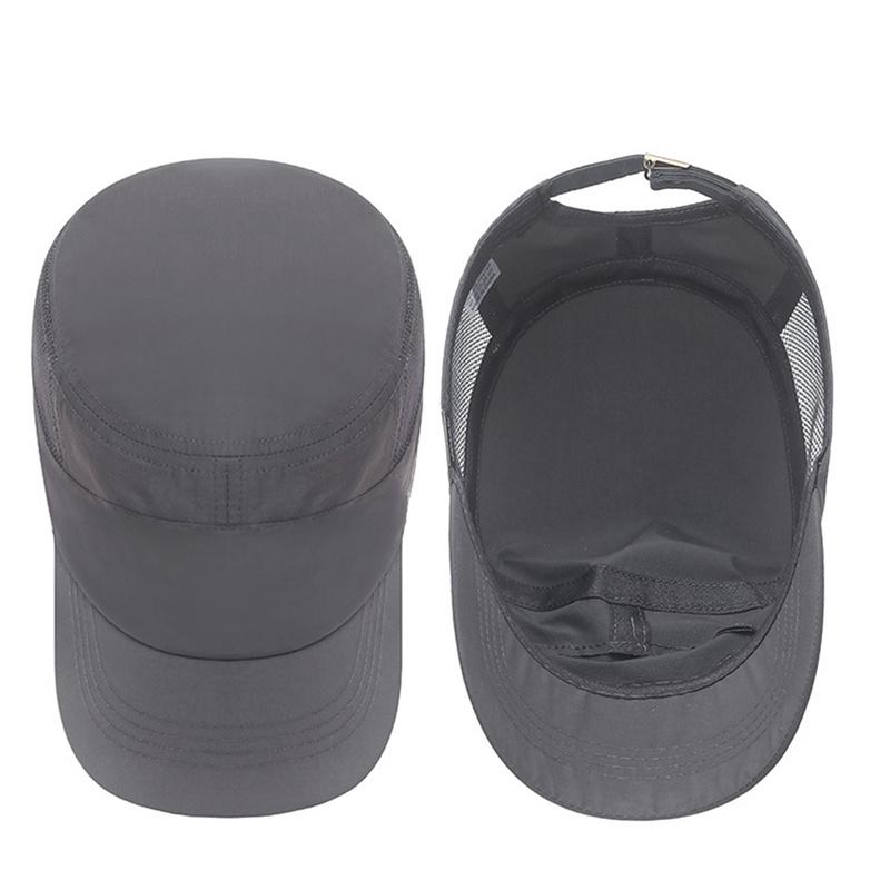 Быстросохнущая кепка, летняя сетчатая пористая плоская верхняя часть, защита от солнца и солнцезащитная кепка с утиным язычком, простые универсальные повседневные шляпы