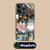 Аниме Милый S-Тоторо Чехол для Телефона для iPhone 16 15 14 13 12 11 Pro Max Plus Mini MagSafe Стекло Цветная Печать Красивый Смартфон