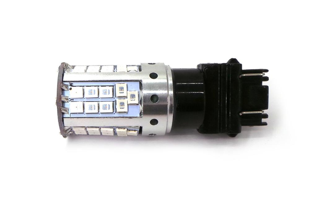 2 шт. светодиодная лампа 3157 P27/7W 12-24V CANBUS оранжево-красная, двухцветная, США, для бездорожья