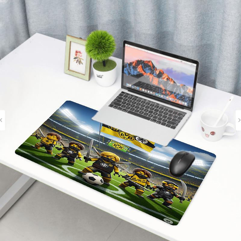 Borussia Dortmund Print Mouse Pad, Anti‑Slip Desktop keyboard Mat, for PC Laptop Gaming Working Daily Use, Cool Festival Surprise Gift