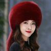 Winter Hat Fox Hair Hat Women's Cold-proof Snow Hat Fur Thickened Basin Hat Baotou Hat