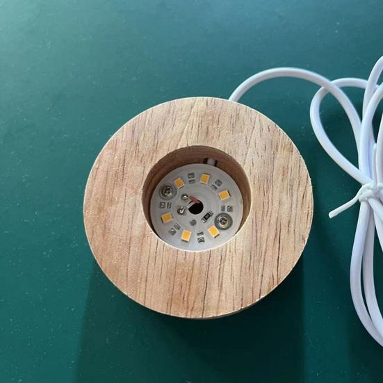 Подставка для фигурок, минималистичная, широкое применение, 3 цвета, USB-порт, 1,2 Вт, подсветка, дуб, сделай сам, деревянная основа для лампы, ночная поставка