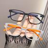 Colorful Anti Blue Light Reading Glasses Spring Eyeglass Legs AC Eyeglass Lenses 0To+4.0 Rectangular Fashion Far Sighted Glasses