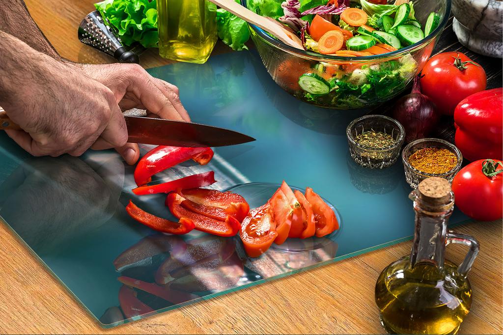 GLASS CUTTING BOARD 45x52 Drops