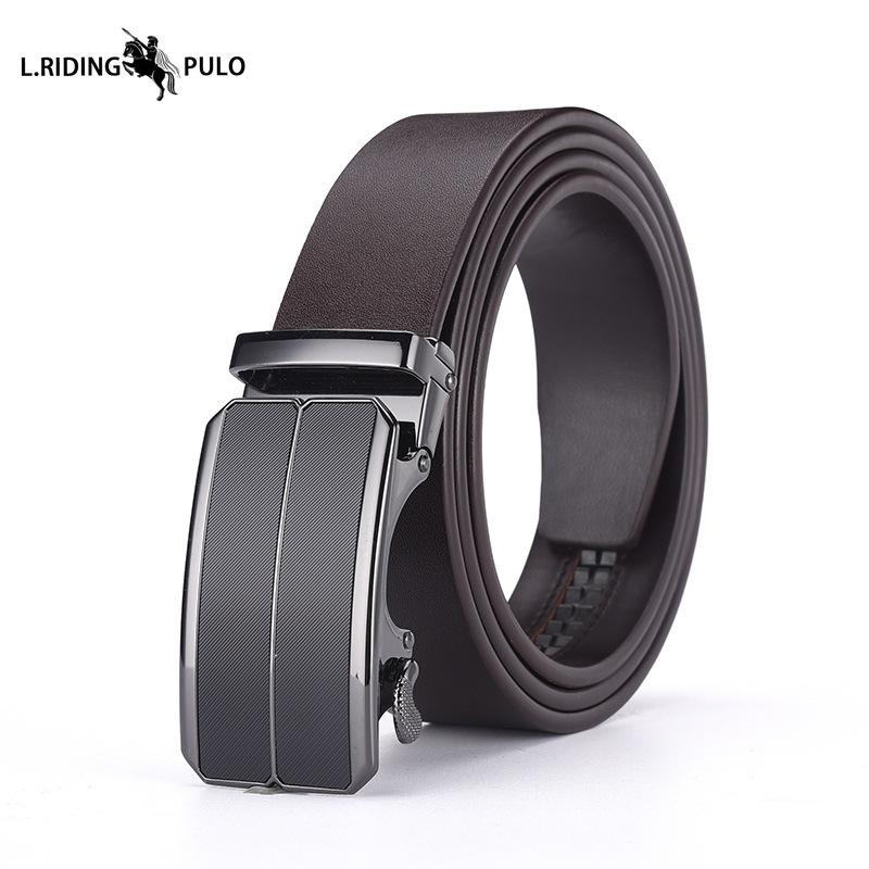 Высококачественный кожаный ремень Мужской ремень Автоматическая пряжка Натуральная коровья кожа Простой Повседневный Универсальный Деловой Мужской ремень