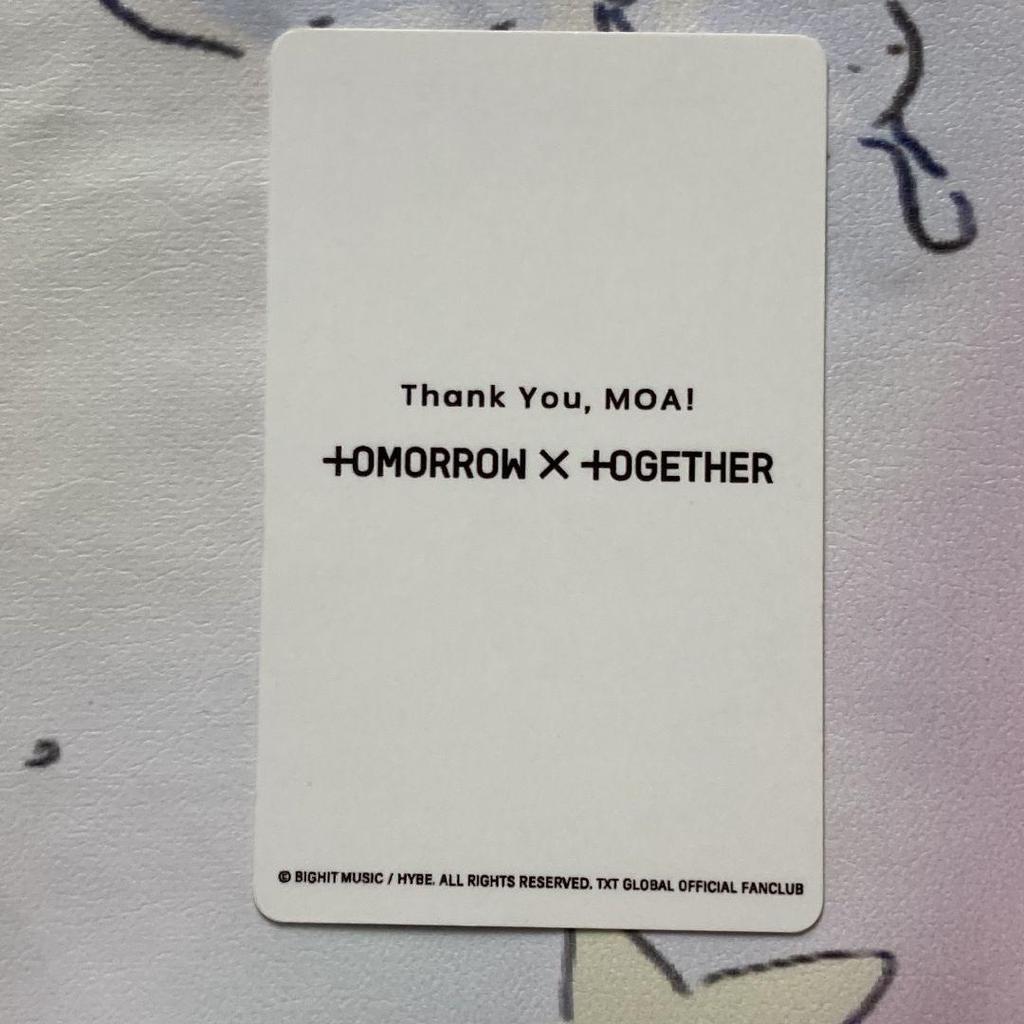 [USED] TXT Soobin New Membership Bonus FC Fan Club Trading Card