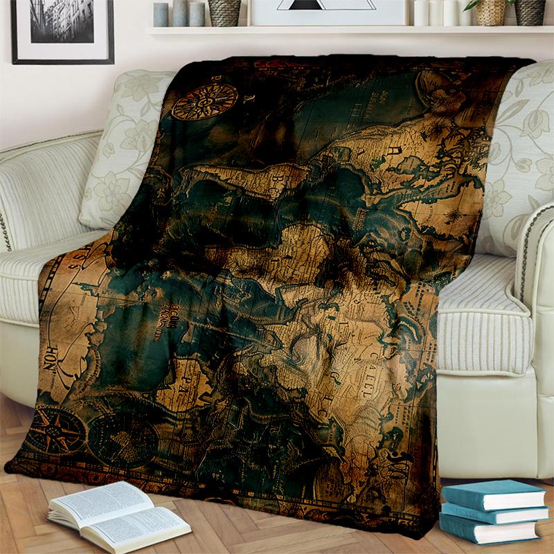 29 Стиль Новое Ретро Морское Морская Карта Компас Одеяло, Мягкое Плед для Дома Спальни Кровати Дивана Путешествий Офиса Покрывало Детское