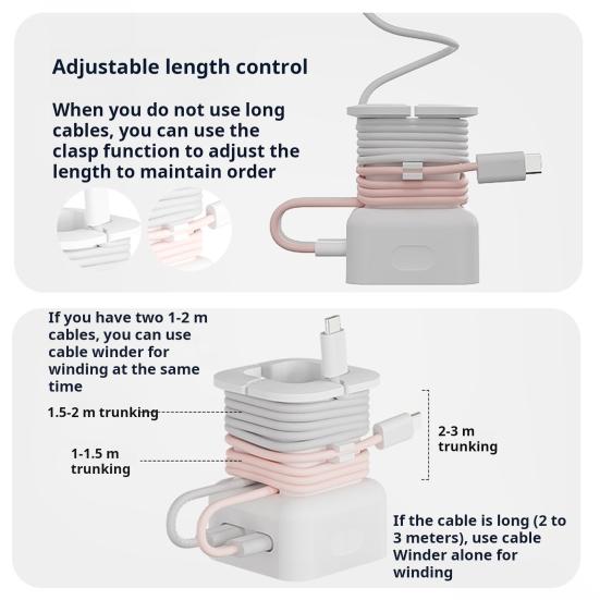 Силиконовый органайзер для кабеля 2-в-1, защита от переломов, с органайзером для хранения кабеля, портативная передача данных