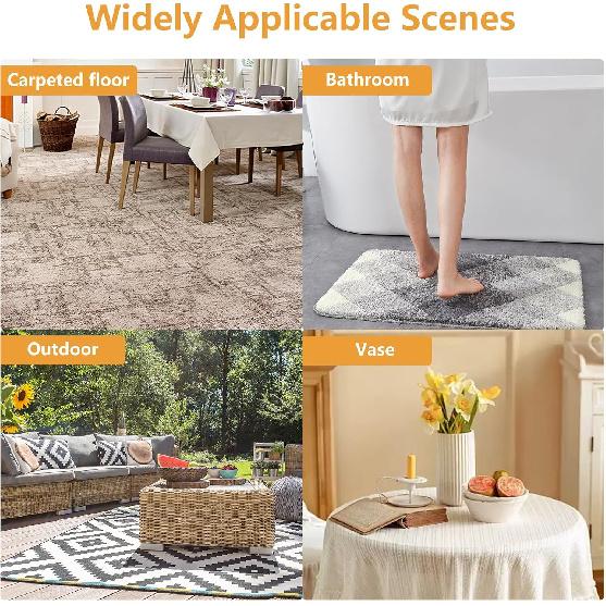 12Pcs Rug to Carpet Gripper for Area Rugs on Carpet, Non Slip Rug Pads Grippers for Hardwood Floors and Tiles