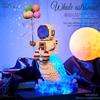 Astronaut City Building Blocks With Led Light Confession Balloon Whale Astronaut Mini Diamond Bricks Toys For Childrens Gift