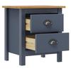 VidaXL Bedside Table Hill Grey 46x35x49.5 Cm Solid Pine Wood 288905