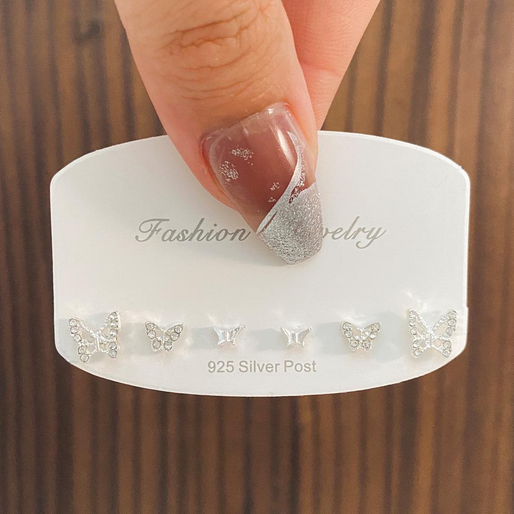 2026 Взрывные Серьги Серьги Геометрические Квадратные Серьги Ретро Жемчуг Набор Открыток Сплав Серьги Комбинация Серег