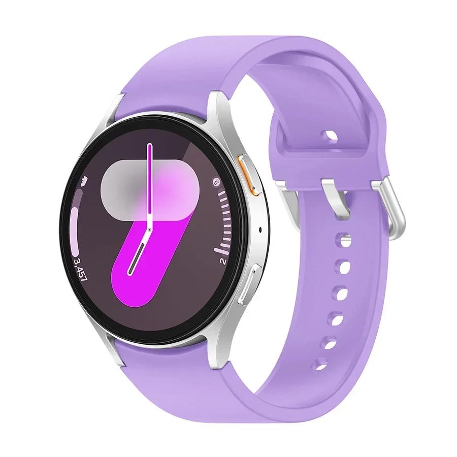 Силиконовый ремешок для Samsung Galaxy Watch 7 6 5 4 44мм 40мм 5 45мм 20мм Браслет Galaxy Watch6 4 classic 47мм 43мм 46мм 42мм ремешок