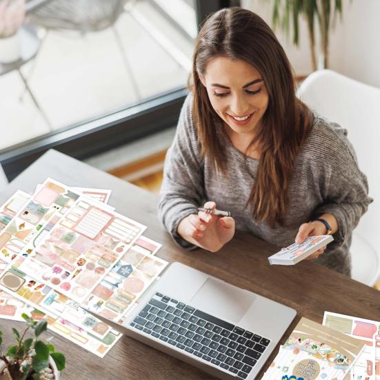 1 Set Annual Planner Stickers Set Seasonal Program Stickers Aesthetic Inspirational Holiday Wellness Stickers Calendar Journaling Accessories