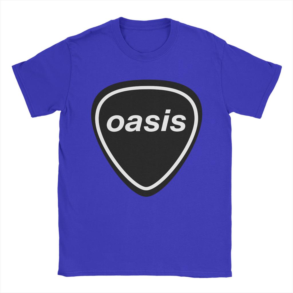 Мужские Женские Футболки с Логотипом Рок-Музыки O-Oasis Одежда из Чистого Хлопка Повседневные Футболки с Короткой Рукавой и Круглым Вырезом Подарочная Футболка