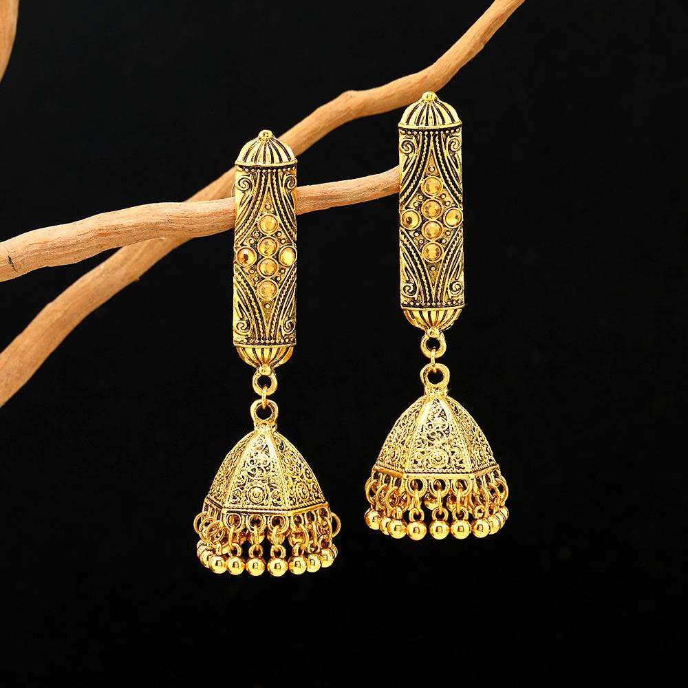 Украшения в этническом стиле, серьги в виде птичьей клетки с бахромой в стиле бохо, длинные серьги-колокольчики в стиле ретро в индийском стиле для женщин
