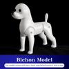 Standard Bichon Pet Simulation Model Dog for Grooming Practice Fake Hair Trim And Style Must Be Used with Skeleton Model