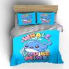 Whale You Be Mine Design Bedding Duvet Cover Set Duvet Cover Pillowcases  (1*Duvet Cover 2*Pillowcases, without duvet insert)