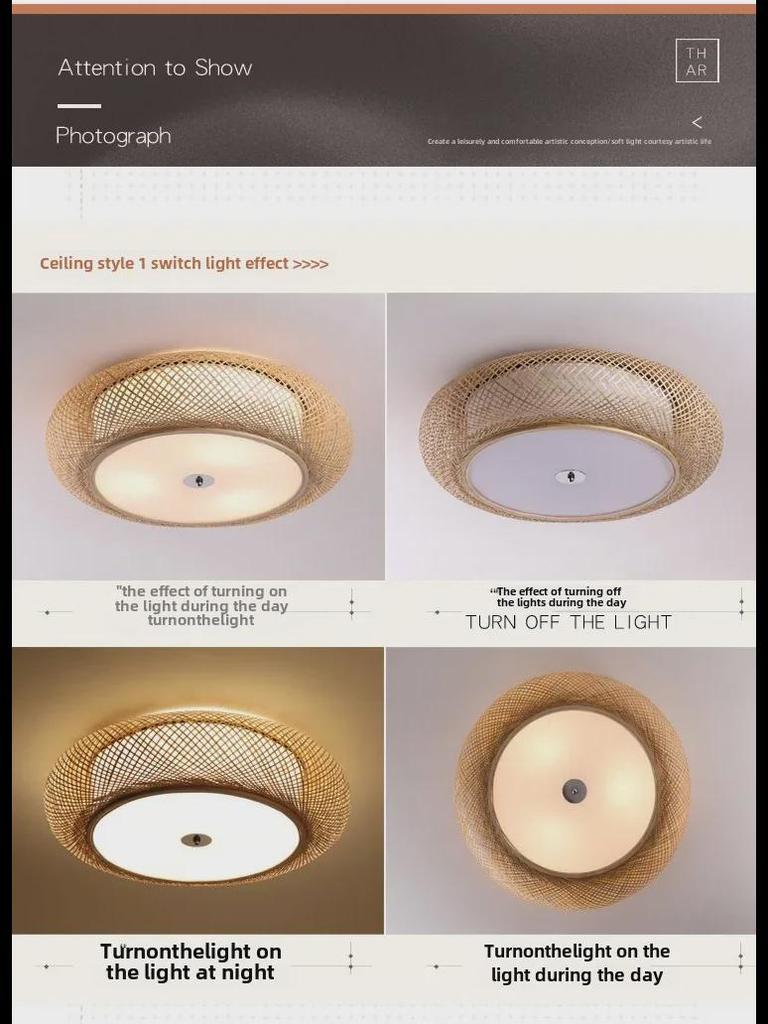 Bamboo Weave Ceiling Lamp: Chandelier for Homes, Tea Shops, or Private Rooms; Japanese Tatami Style.