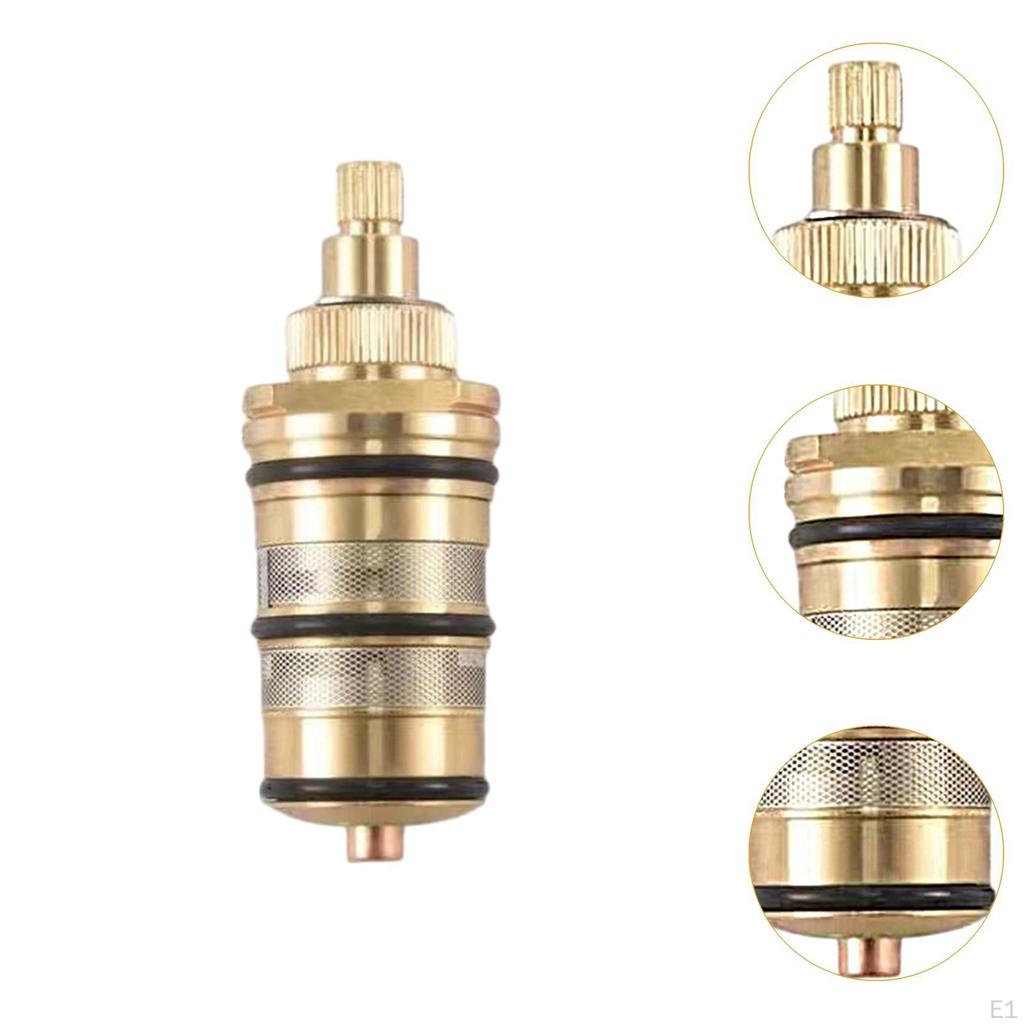 Brass Thermostatic Valve, Coil-cartridge, Bathroom Mixing Battery, Shower Valve Adjust The