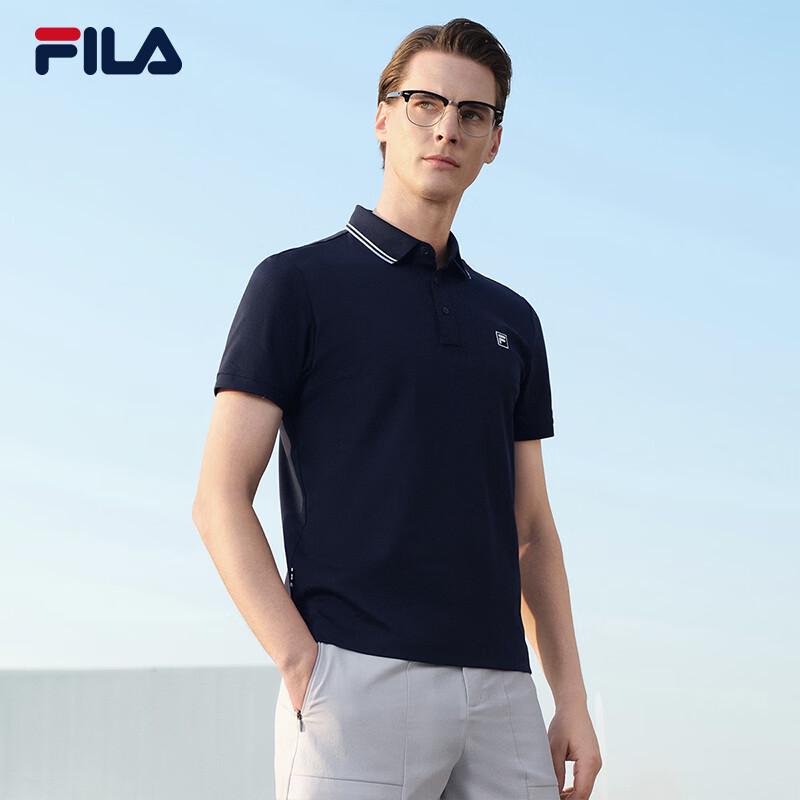 Fila Мужская элитная вязаная футболка-поло с коротким рукавом