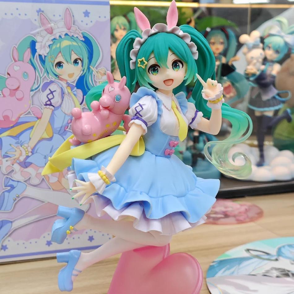 In Stock Genuine Model Taito Hatsune Miku x Rody 17cm AMP Fairy Tale Figure Pretty Anime Figurine Collection Toys Festival Gift