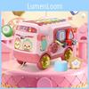 Colorful Xylophone Bus Red Sensory Development Kids Musical Toy Plastic