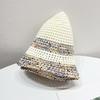 Летняя вязаная ажурная солнцезащитная шляпа рыбака, женская тонкая дышащая цветная плетеная соломенная шляпа в стиле отпуска
