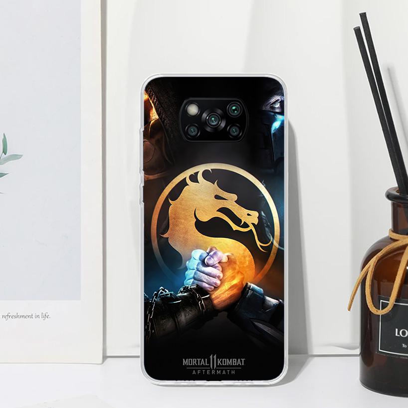 Mortal Kombat Phone Case For Xiaomi Poco X7 X6 X5 M7 M8 Pro F7 Ultra Redmi 15C 15 13C 13 12C 12 10 10C 10A Art Fundas Poco X7 X6