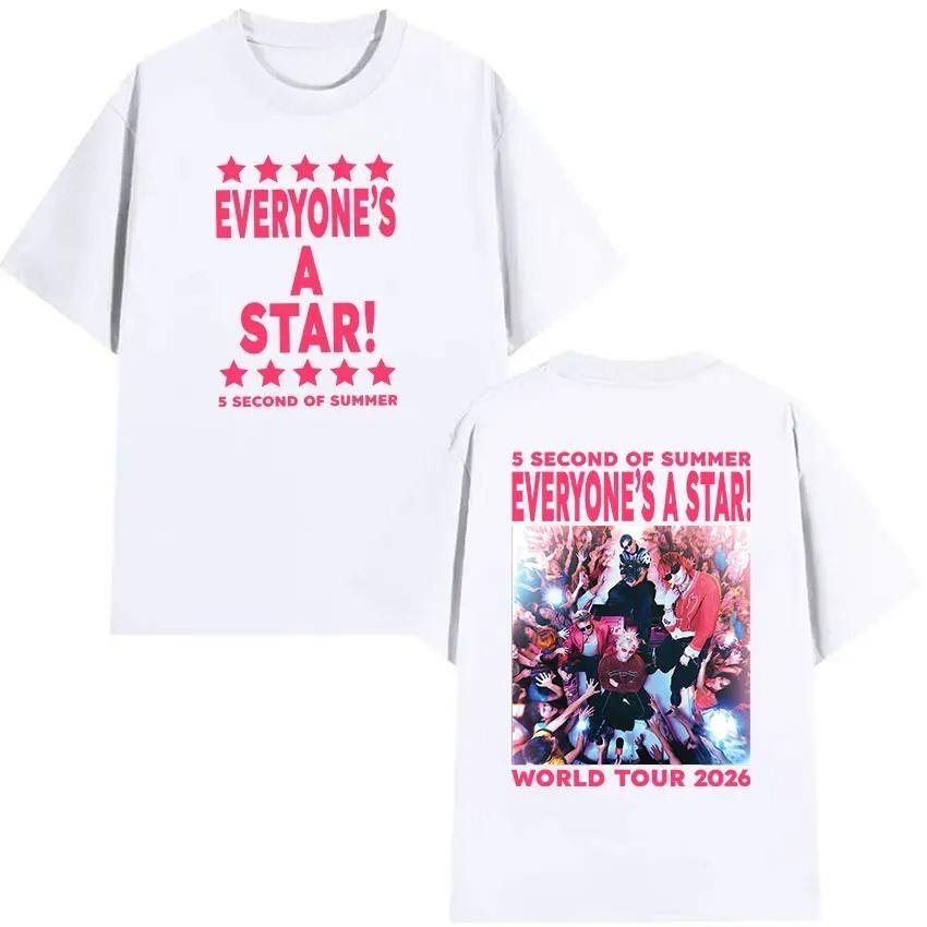 Seconds of Summer Everyones A Star Мировой Тур Мерч Футболка УНИСЕКС Женская Хлопковая Одежда Мода Хип-хоп С коротким рукавом