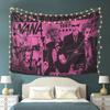 VIKAMA Nana Punk Rock Tapestry Black And Pink Anime Collage Wall Hanging For Bedroom Otaku Corner And Cozy Study Space Bold Art