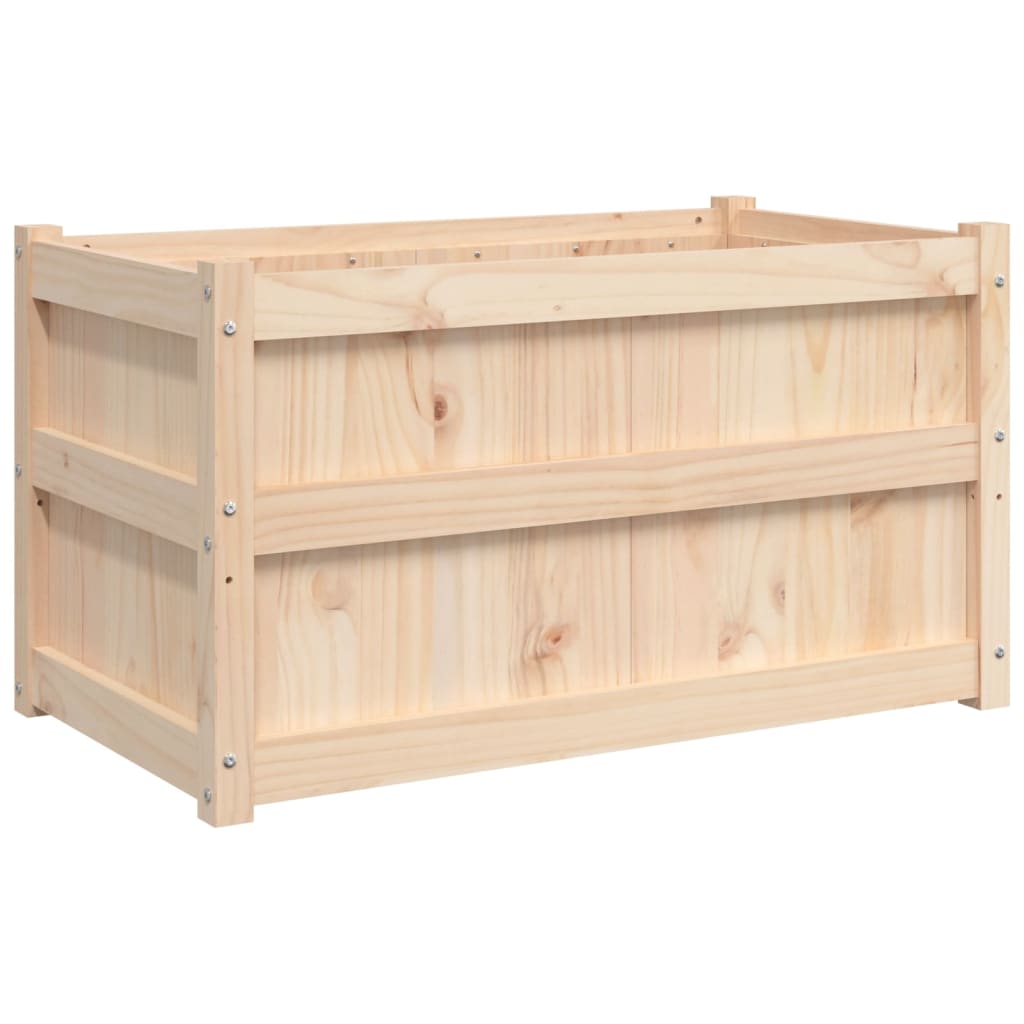 Vidaxl Donica Ogrodowa, 90X50X50 Cm, Lite Drewno Sosnowe