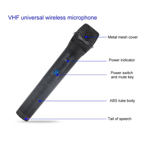 Микрофон VHF Беспроводной Пластиковый Караоке Беспроводной Микрофон для Пения