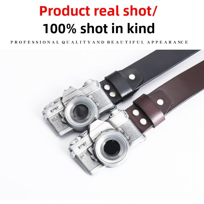 Ремень в стиле арт-стиля, мужской кожаный ремень для камеры, ремень для повседневных брюк в стиле панк