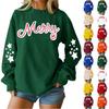 Women's Loose Comfortable Casual Fashionable Character Printing Round Neck Long Sleeved Sweatshirt