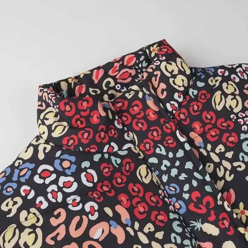 Autumn/Winter European & American Women's Casual Printed Cotton Jacket